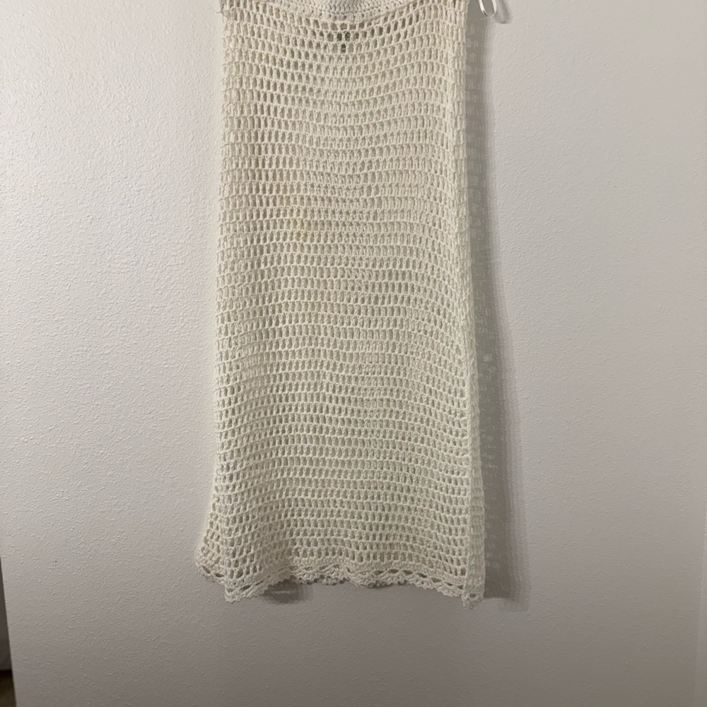 Lulu's Ivory Crochet Knit bottom skirt